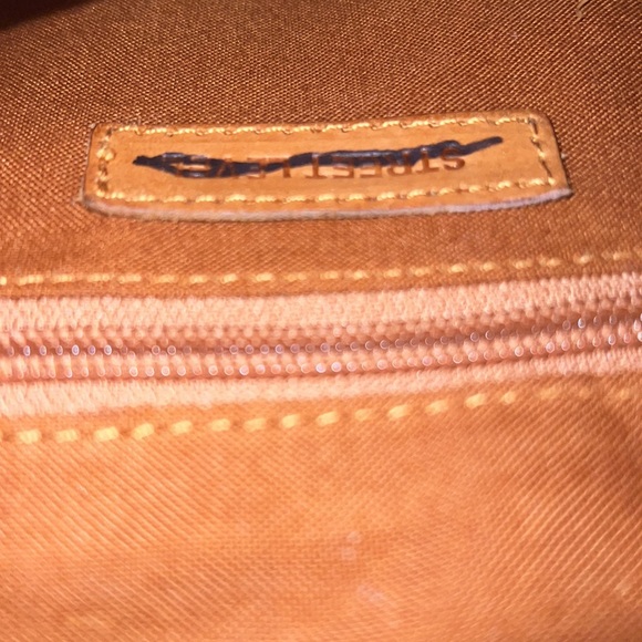 Anthropologie Street Level Boho Backpack Rattan Leather Tassels Circle Bag NWOT - Picture 8 of 10